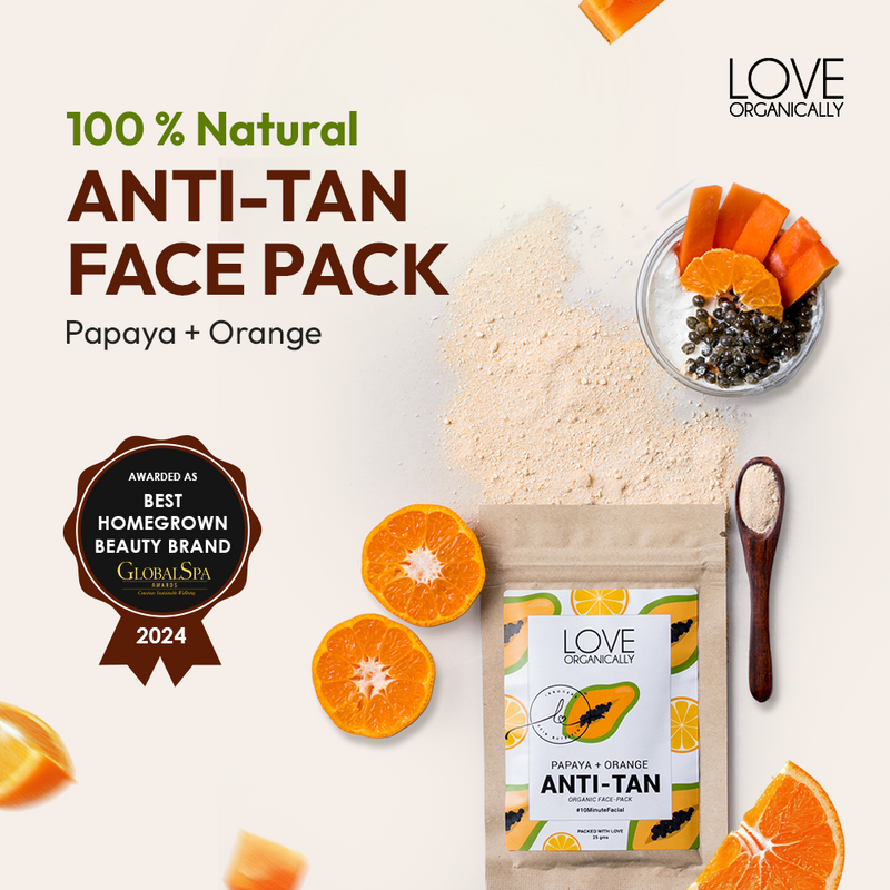 Anti-Tan Face Pack - Papaya + Orange - Single Pack