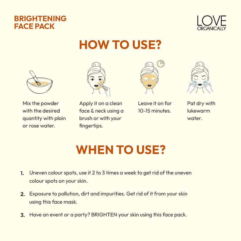 Brightening Face Pack - Turmeric + Tomato - Single Pack