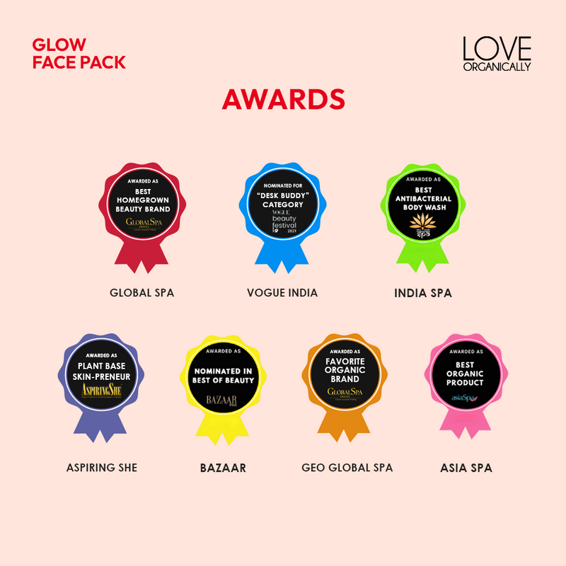 Glow Face Pack - Rose Petals + Hibiscus + Aloe Vera - Single Pack