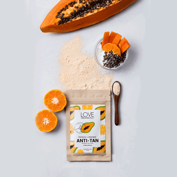 Anti-Tan Face Pack - Papaya + Orange - Single Pack