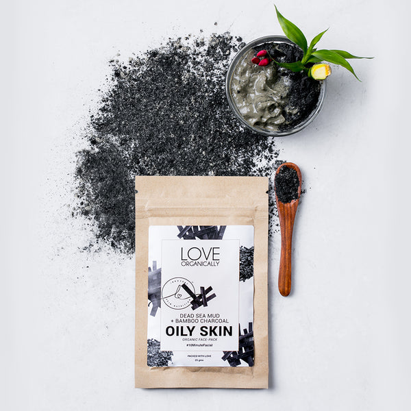 Oily Skin Face Pack - Dead Sea Mud + Bamboo Charcoal - Single Pack