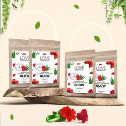 COMBO of 4 - All Natural Glow Face Pack