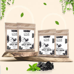 COMBO of 4 - All Natural Oily Skin Face Pack