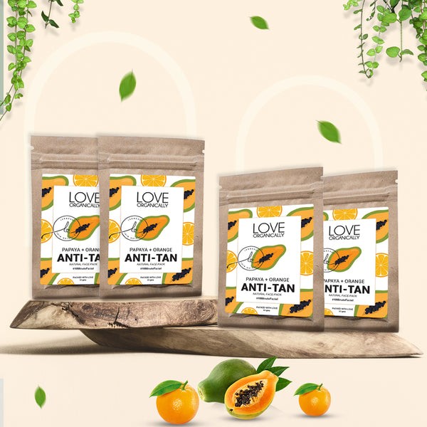 COMBO of 4 - All Natural Anti Tan Face Pack